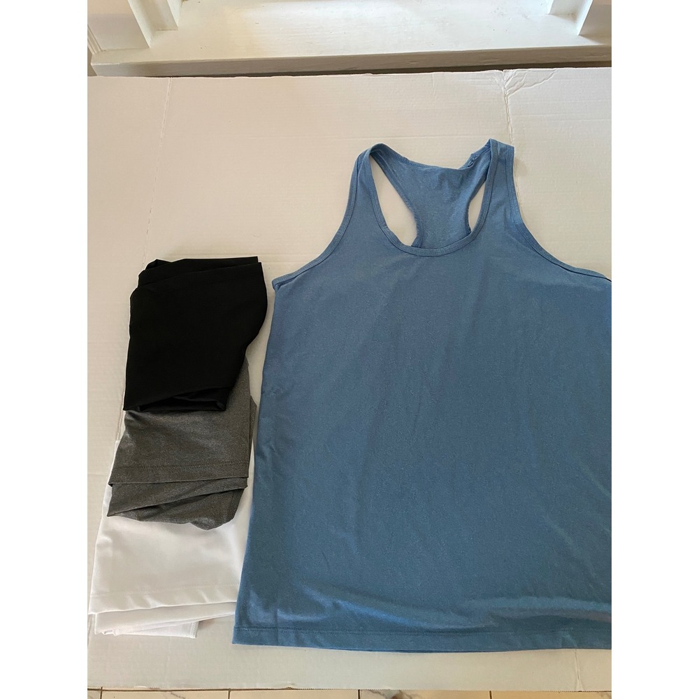Amazon Basics Womens Racerback Tank Tops 4 Pack Blue Black White Gray XXL
